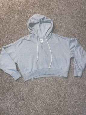 Aerie oversized cropped quarter 1/4 zip hoodie size xs new without tags